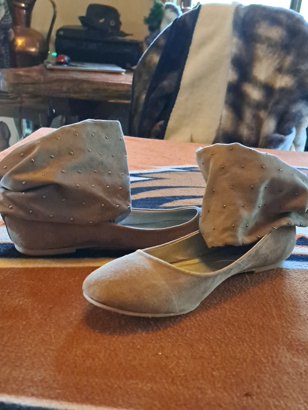 Vesta 2025 Tan Suede Flats Size 40